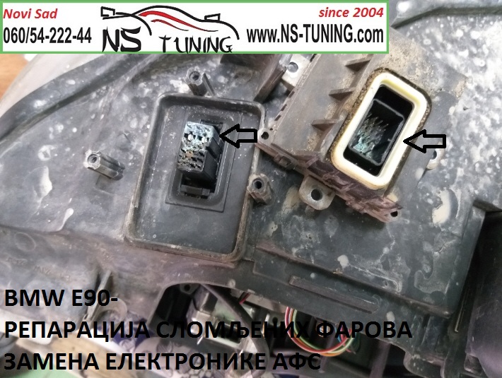 bmw e91 xenon farovi mokri reparacija elektronika 7 189 312 ns tuning novi sad servis